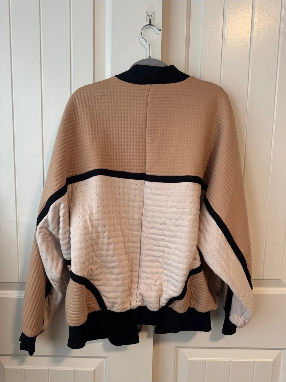 Nike Naomi Osaka Quilted Open Cardigan Jacket - Tan, Cream & Black